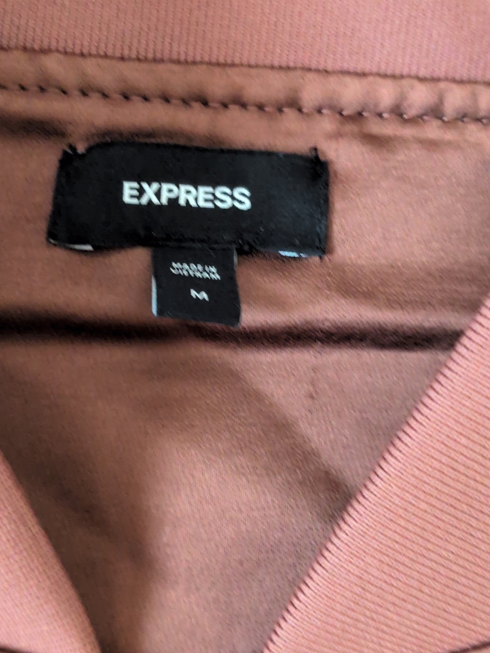 Express Rose Gold Satin Bomber Jacket Cinched Sleeves Size Medium - Picture 4 of 5